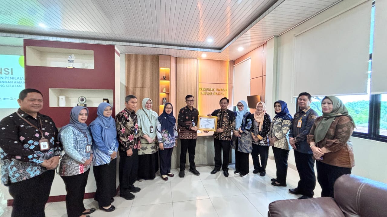 Lampung Selatan Raih Penghargaan Kabupaten Pangan Aman 2025, Komitmen Lindungi Kesehatan Warga Diakui BPOM